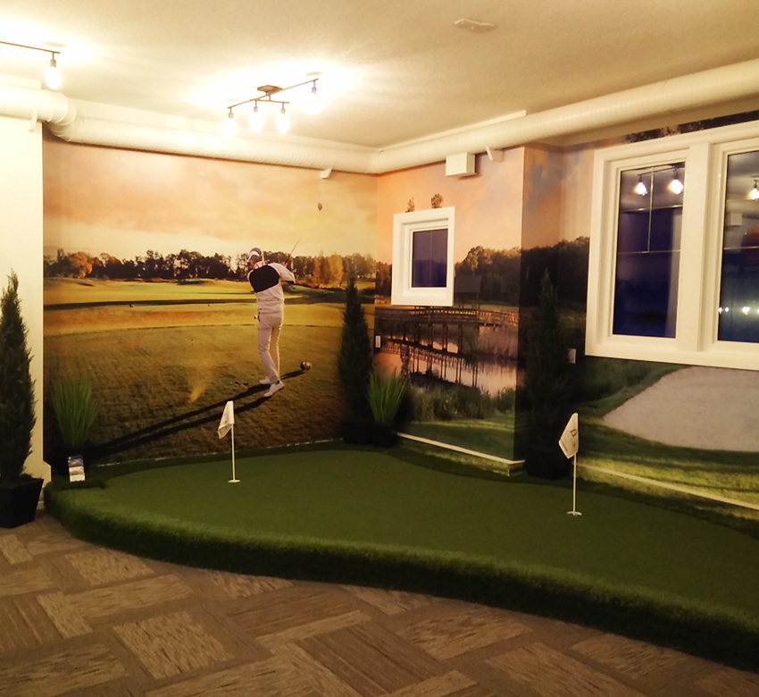 Golf green wall to wall Mural